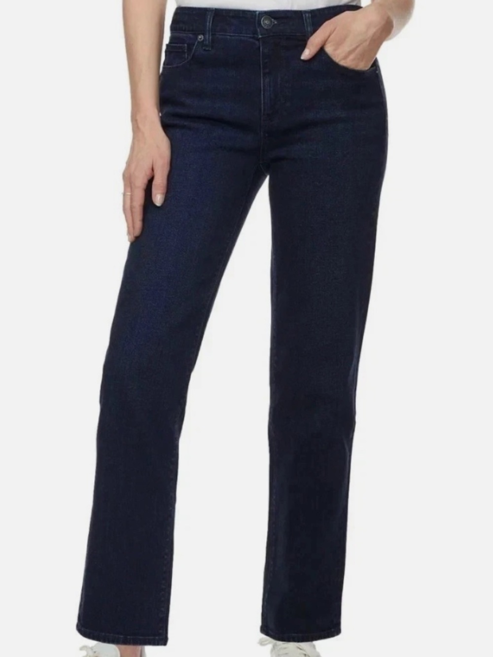 Hudson Los Angeles Womens Mid Rise Obscurity Blue Straight Leg Jeans 6